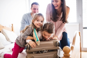 family packing together