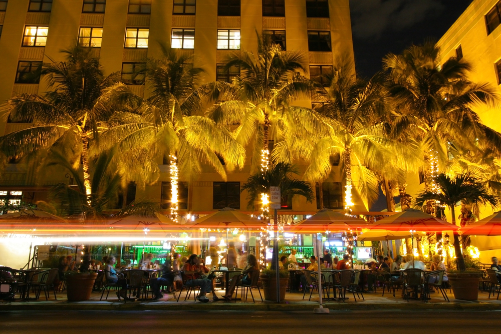 busy street at night