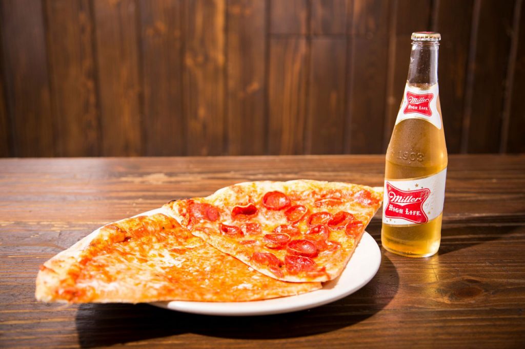 Two Slices of Pizza and a Beer