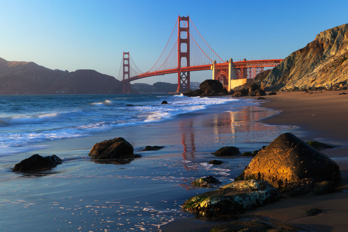 beach view of golden gate